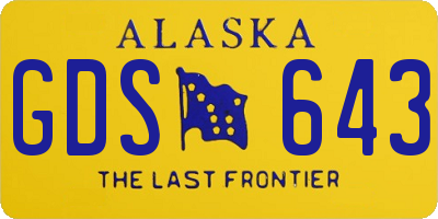 AK license plate GDS643