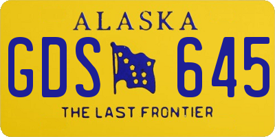 AK license plate GDS645