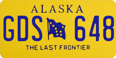 AK license plate GDS648