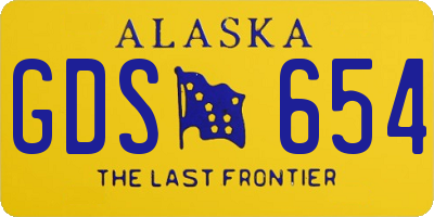AK license plate GDS654