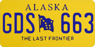 AK license plate GDS663