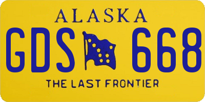AK license plate GDS668