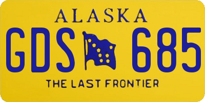 AK license plate GDS685