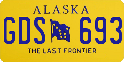 AK license plate GDS693