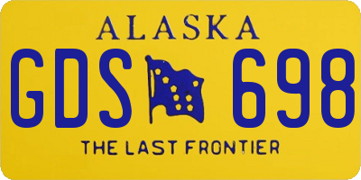 AK license plate GDS698