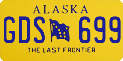 AK license plate GDS699
