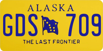 AK license plate GDS709
