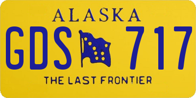 AK license plate GDS717