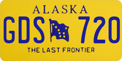 AK license plate GDS720