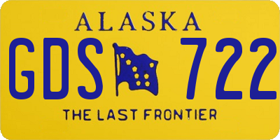 AK license plate GDS722
