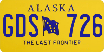 AK license plate GDS726
