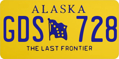 AK license plate GDS728
