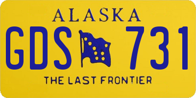 AK license plate GDS731