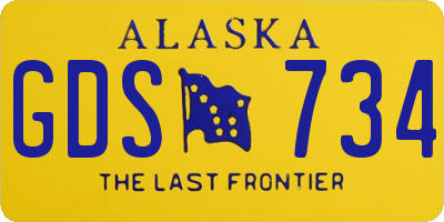 AK license plate GDS734