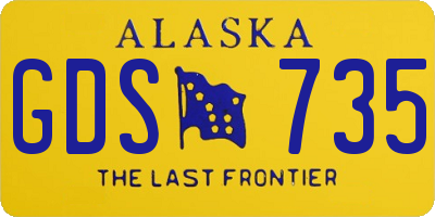 AK license plate GDS735