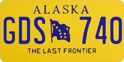 AK license plate GDS740