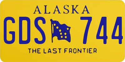 AK license plate GDS744