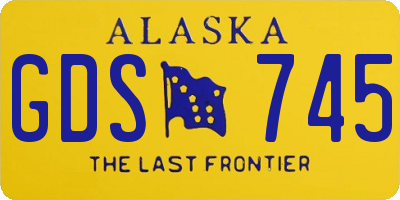 AK license plate GDS745