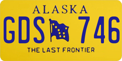AK license plate GDS746