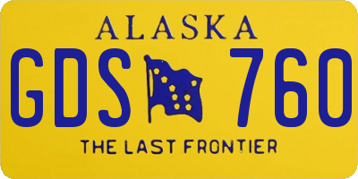 AK license plate GDS760