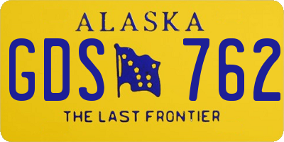 AK license plate GDS762