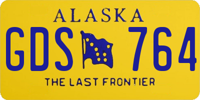 AK license plate GDS764