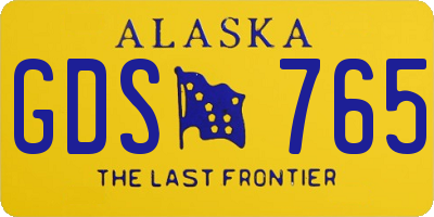 AK license plate GDS765