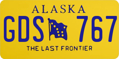 AK license plate GDS767