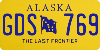 AK license plate GDS769