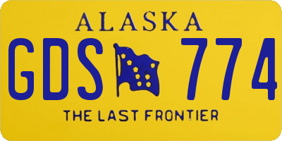 AK license plate GDS774