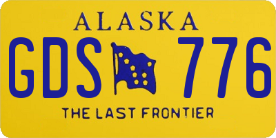 AK license plate GDS776