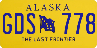 AK license plate GDS778