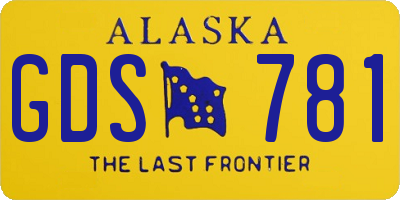 AK license plate GDS781