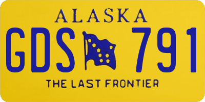 AK license plate GDS791