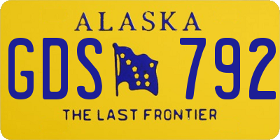 AK license plate GDS792
