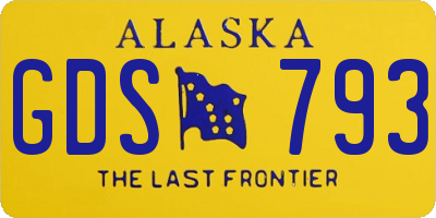 AK license plate GDS793