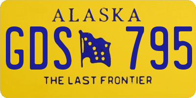 AK license plate GDS795