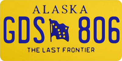AK license plate GDS806