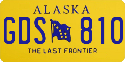 AK license plate GDS810