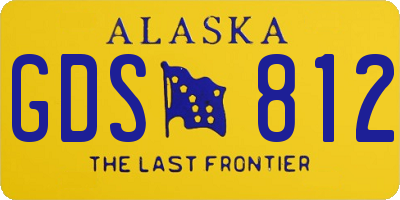 AK license plate GDS812