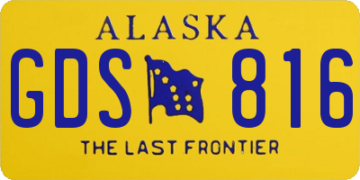 AK license plate GDS816