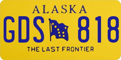 AK license plate GDS818