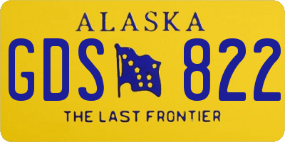 AK license plate GDS822