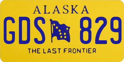 AK license plate GDS829