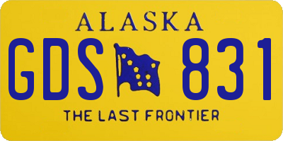 AK license plate GDS831