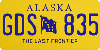 AK license plate GDS835