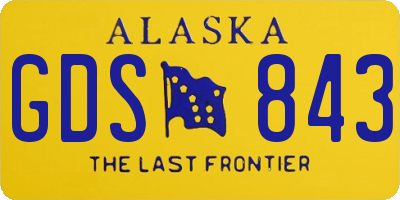 AK license plate GDS843