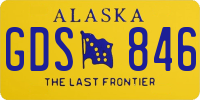 AK license plate GDS846