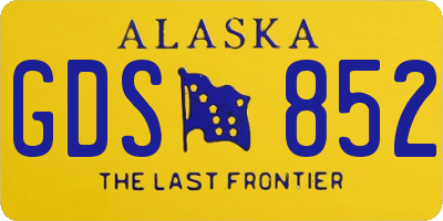AK license plate GDS852