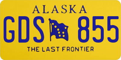 AK license plate GDS855